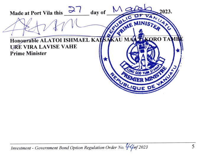 Nhận quốc tịch Vanuatu qua đầu tư trái phiếu chính phủ 2023